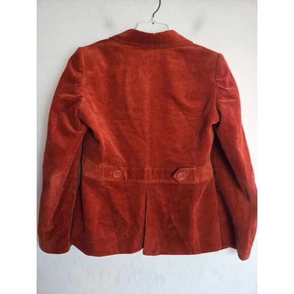 Cortefiel Women Brown Red 100% Cotton Corduroy 2 Button Blazer size 44/US Large - Picture 3 of 8